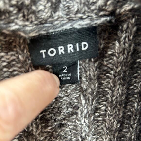 Torrid open gray cardigan long size 2X - Picture 2 of 5